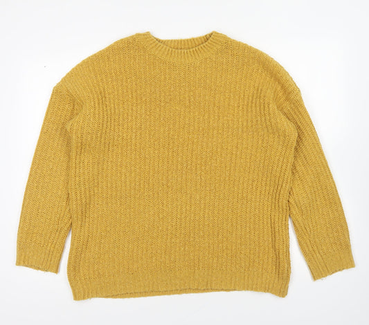 Womens UK Size M New Look Yellow Pullover Jumper