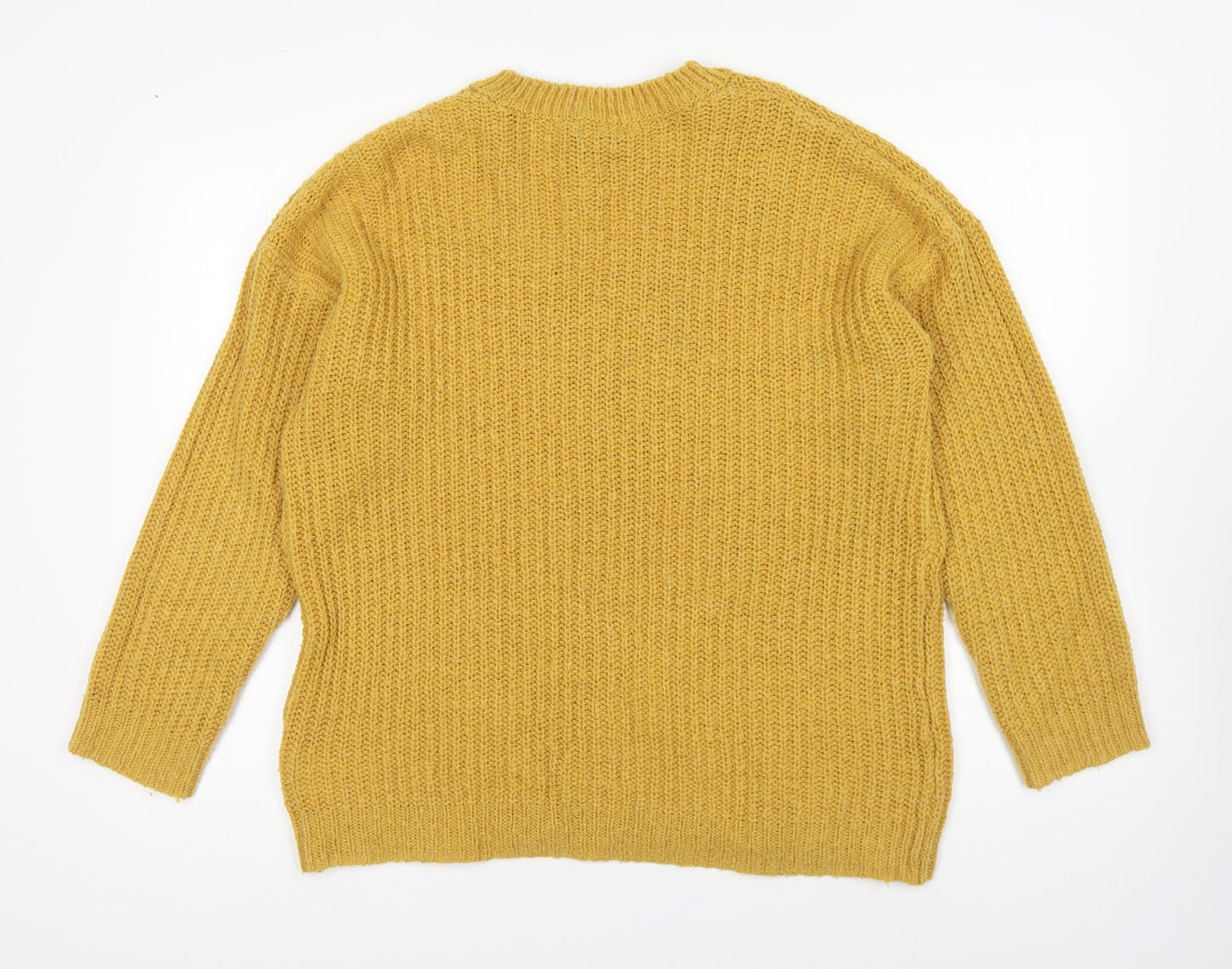 Womens UK Size M New Look Yellow Pullover Jumper