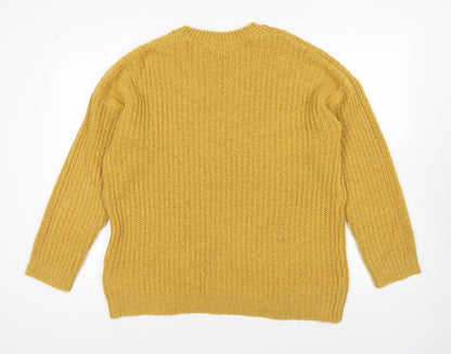 Womens UK Size M New Look Yellow Pullover Jumper