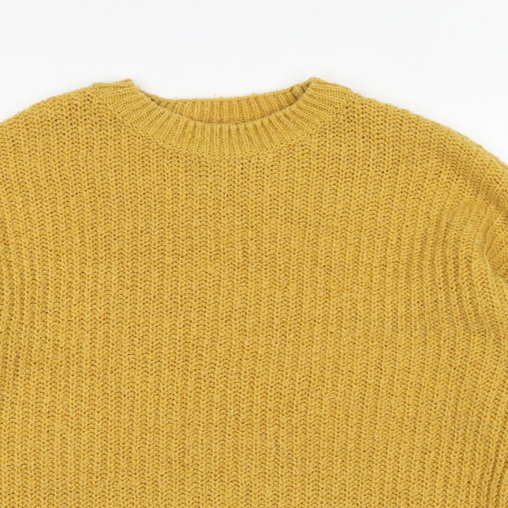 Womens UK Size M New Look Yellow Pullover Jumper
