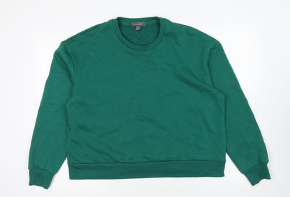 Primark Womens Green Round Neck Polyester Pullover Jumper Size M