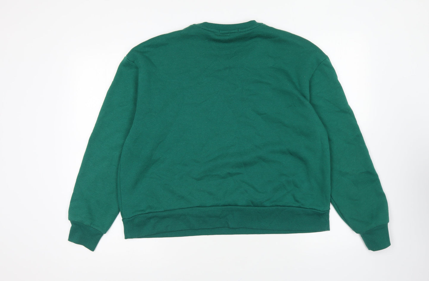 Primark Womens Green Round Neck Polyester Pullover Jumper Size M
