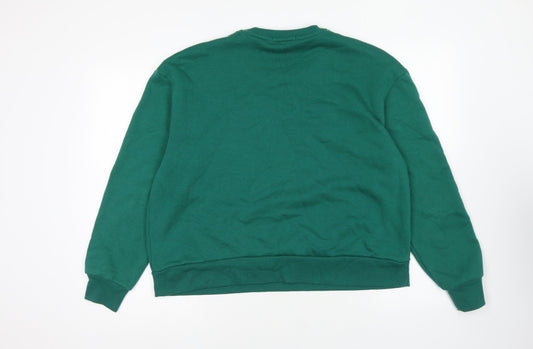 Primark Womens Green Round Neck Polyester Pullover Jumper Size M