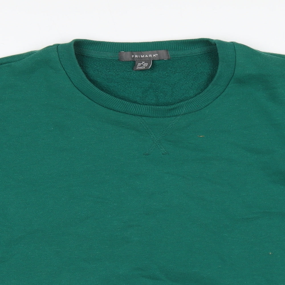 Primark Womens Green Round Neck Polyester Pullover Jumper Size M