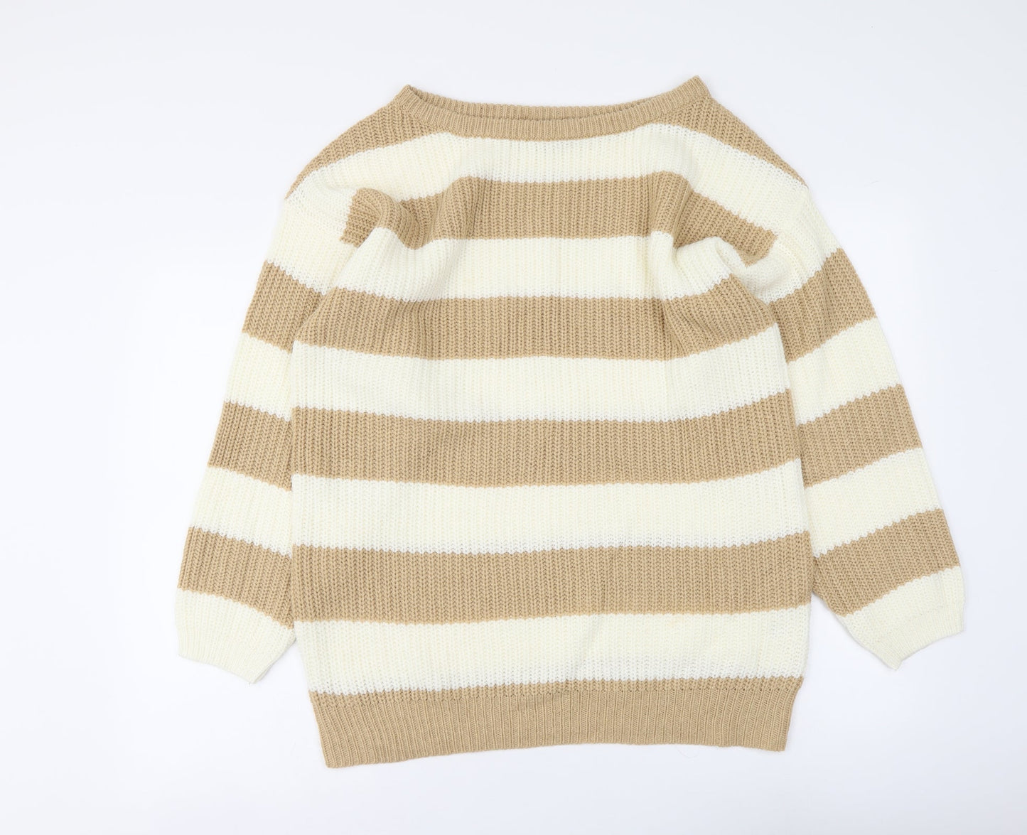 Womens UK Size 8 In the Style Beige Pullover Jumper