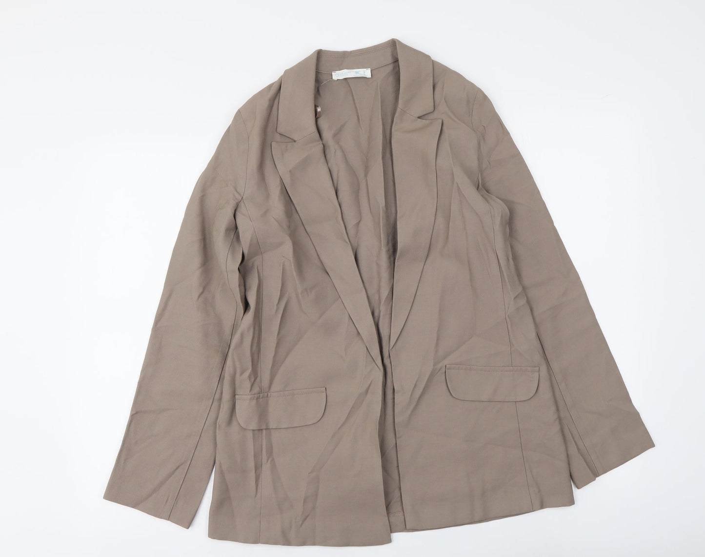 Primark Womens Beige Gilet Blazer Size S Tie