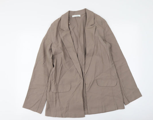 Primark Womens Beige Gilet Blazer Size S Tie