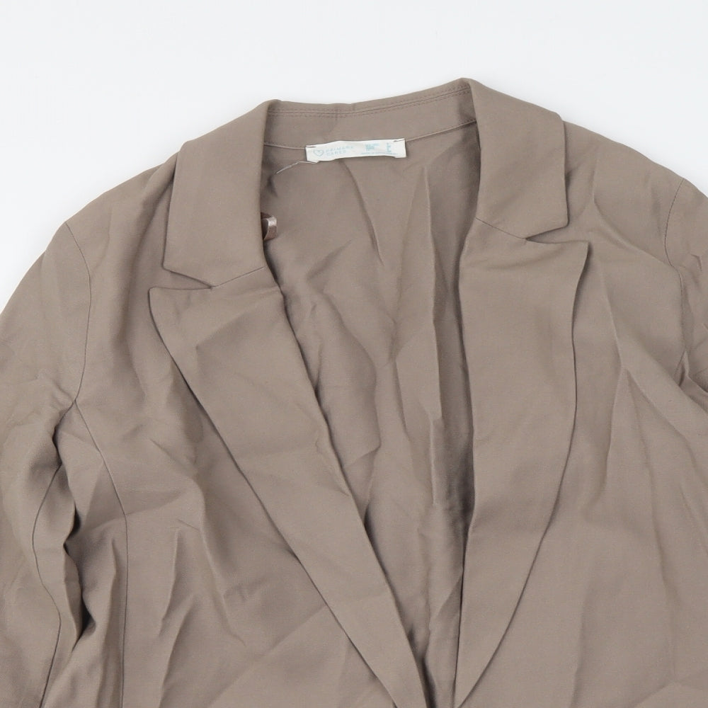 Primark Womens Beige Gilet Blazer Size S Tie