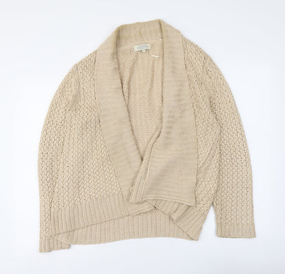 Womens UK Size 14 Debenhams Beige Cardigan Jumper