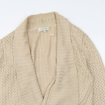 Womens UK Size 14 Debenhams Beige Cardigan Jumper