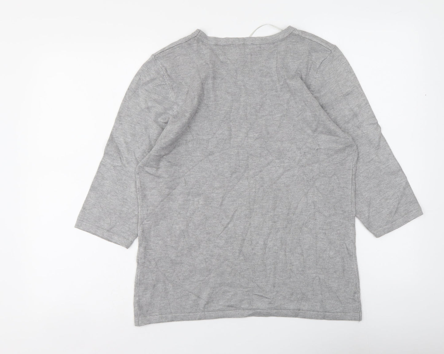 Womens UK Size L Anna Rose Grey Pullover Jumper