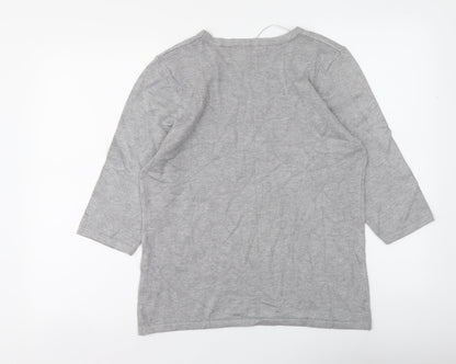 Womens UK Size L Anna Rose Grey Pullover Jumper