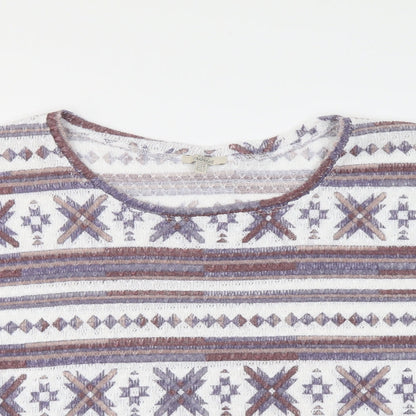 Womens UK Size M Zara Multicoloured Basic T-Shirt