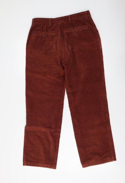 Mens UK Size 30 in Samuel Windsor Regular Fit Straight Brown Jeans