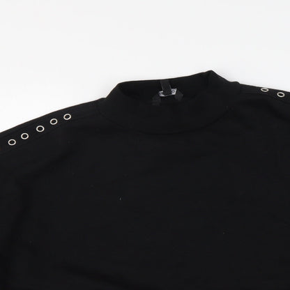 PEP&CO. Womens Black Polyester Pullover Sweatshirt Size 14 Pullover