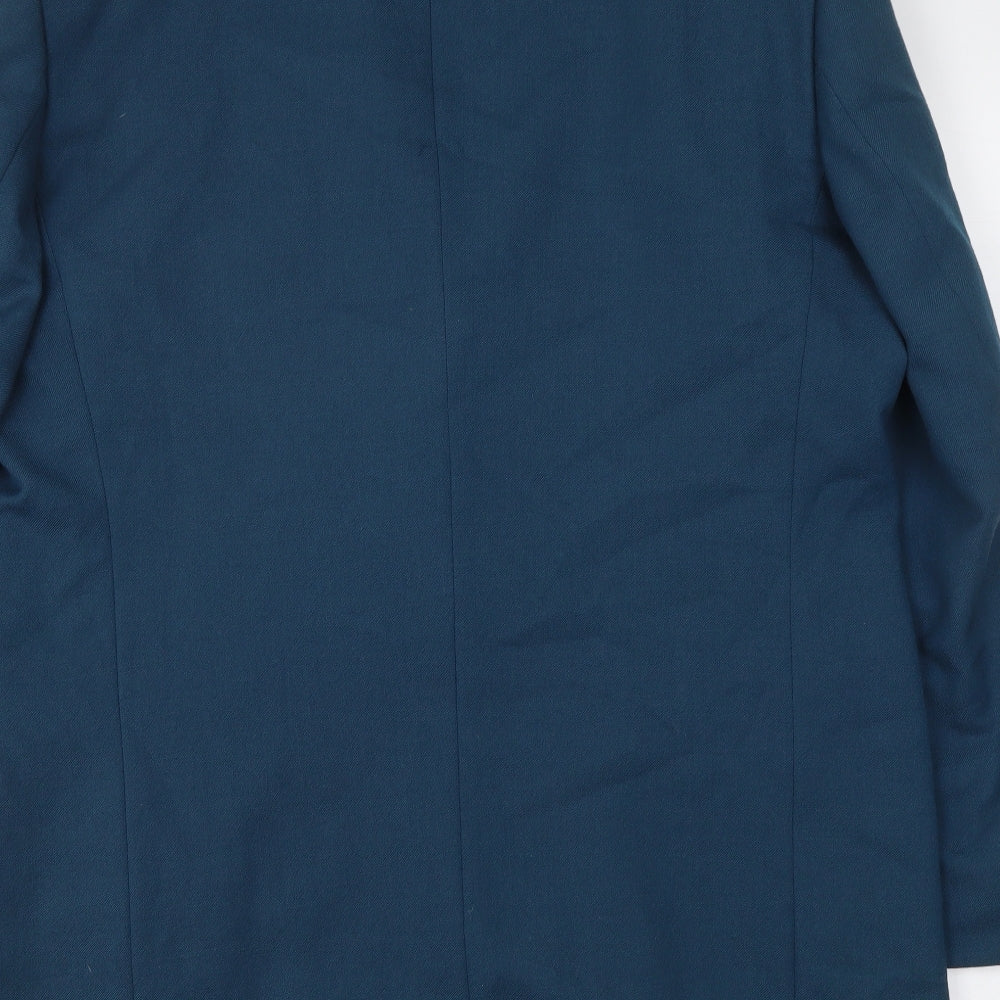Essential Mens Blue Polyester Jacket Suit Jacket Size L