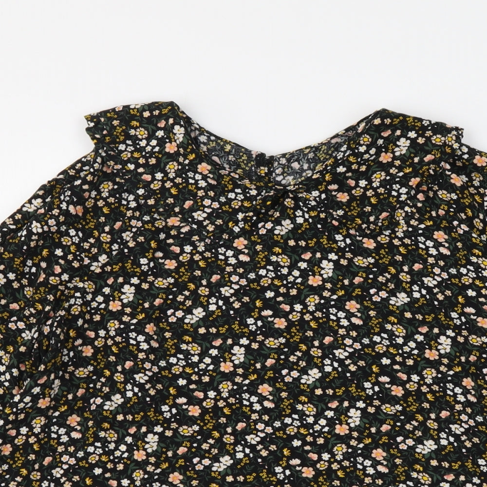 Primark Womens Multicoloured Floral Viscose Basic Blouse Size 14 Collared