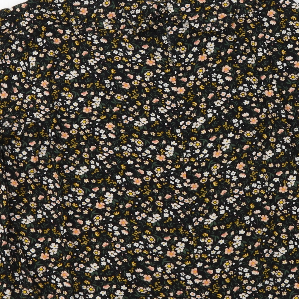 Primark Womens Multicoloured Floral Viscose Basic Blouse Size 14 Collared