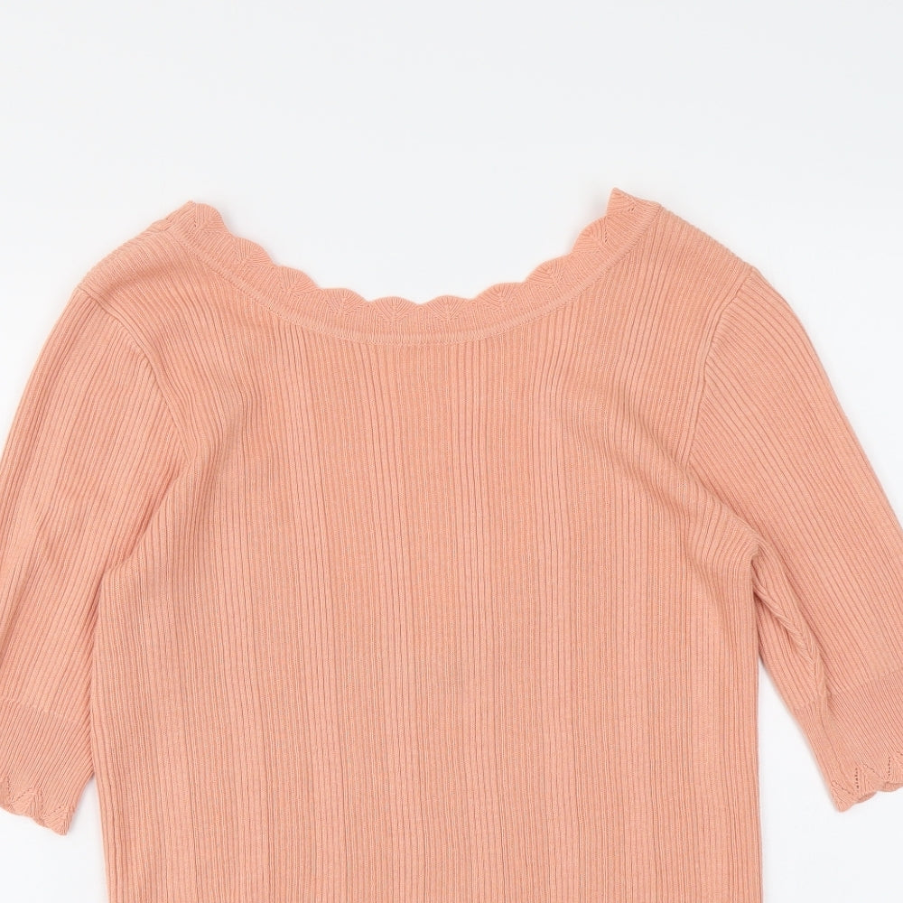 Womens UK Size M Oasis Pink Pullover Jumper