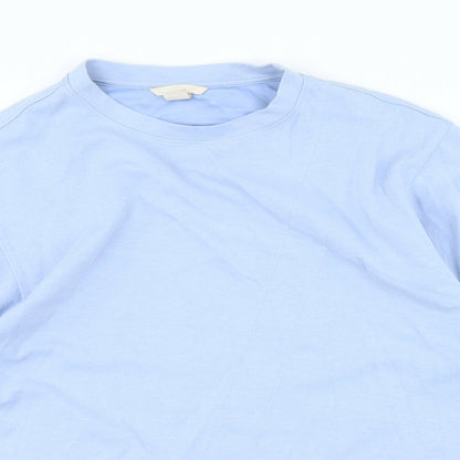 H&M Womens Blue Polyamide Pullover Sweatshirt Size M Pullover - Pleated sleeve