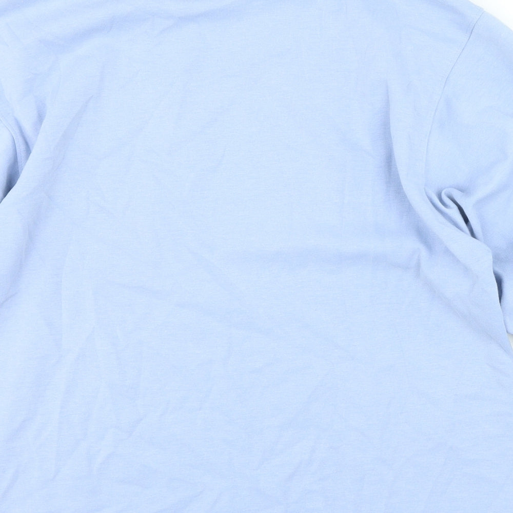 H&M Womens Blue Polyamide Pullover Sweatshirt Size M Pullover - Pleated sleeve