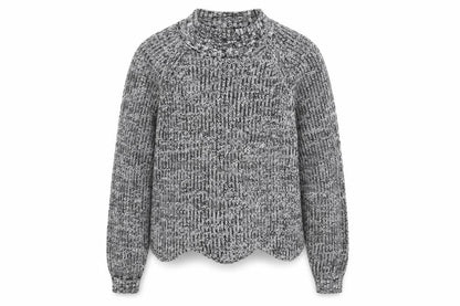 Candy Couture Girls Grey Mock Neck Geometric Cotton Pullover Jumper Size 11 Years Pullover