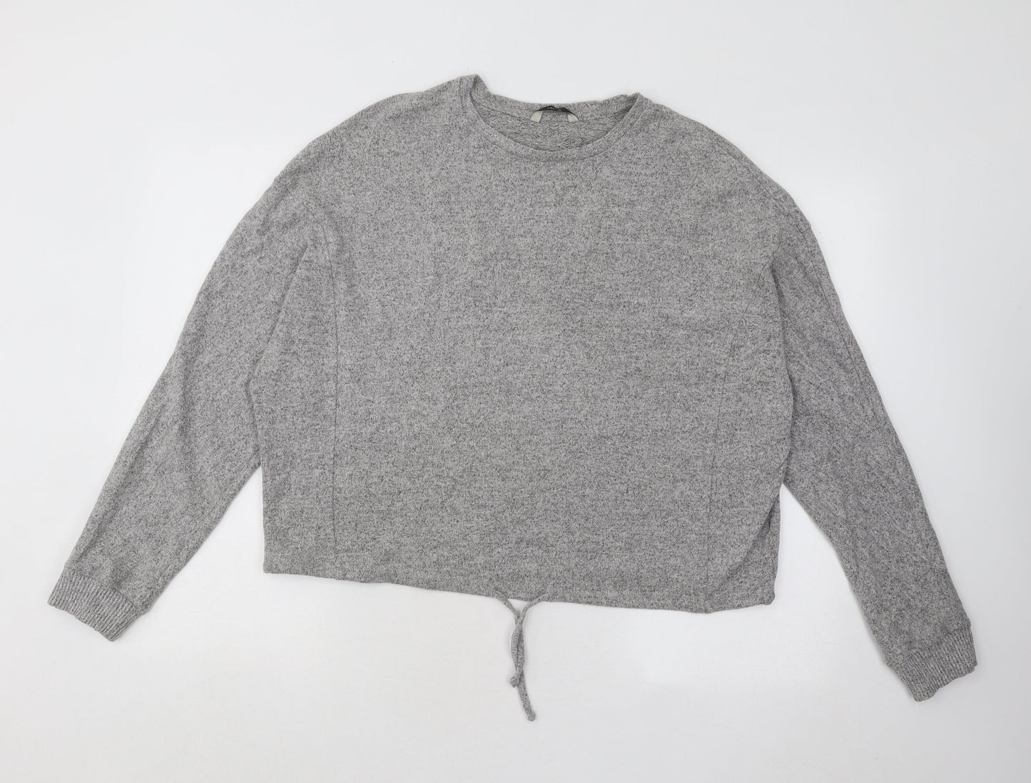 George Womens Grey Round Neck Viscose Pullover Jumper Size L