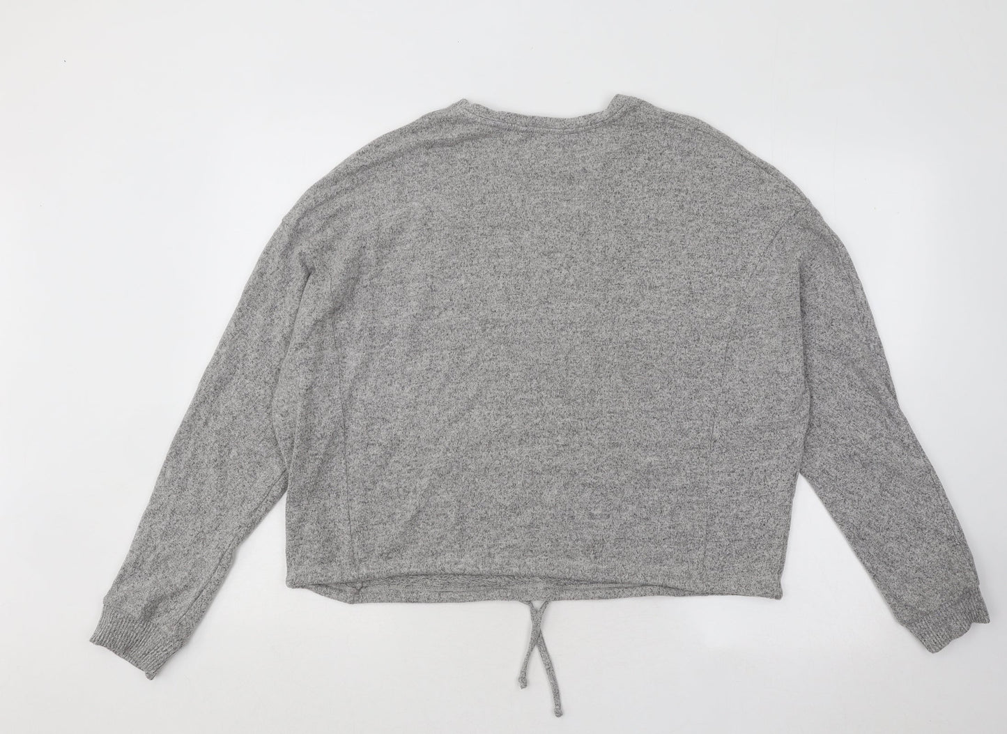 George Womens Grey Round Neck Viscose Pullover Jumper Size L