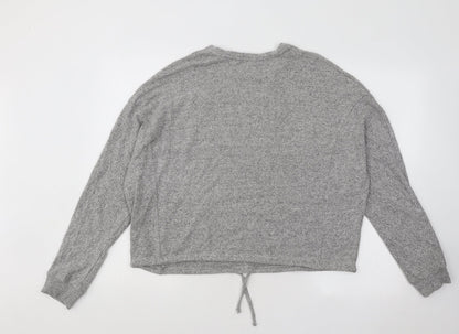 George Womens Grey Round Neck Viscose Pullover Jumper Size L