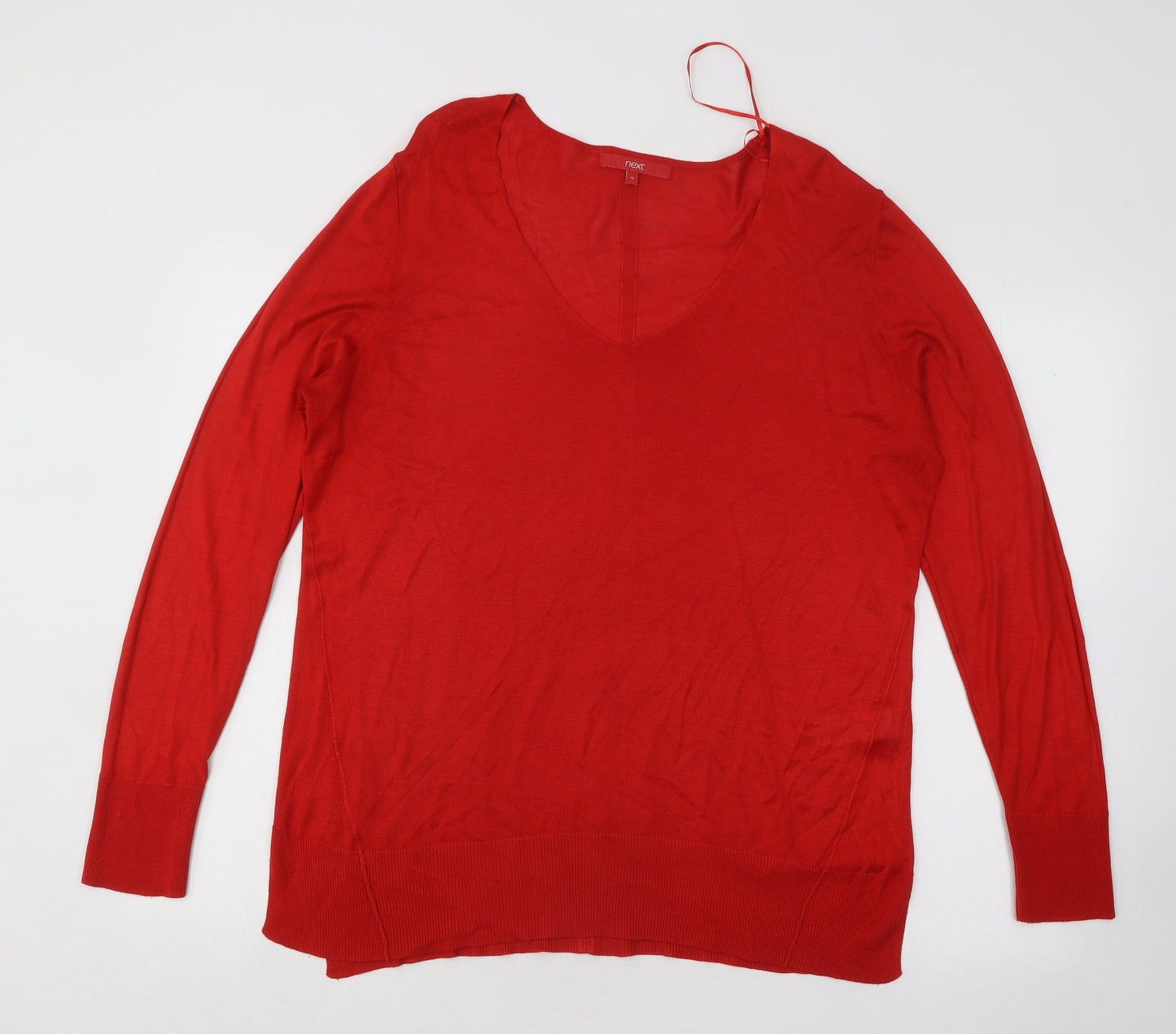 Womens UK Size 16 NEXT Red Pullover Jumper