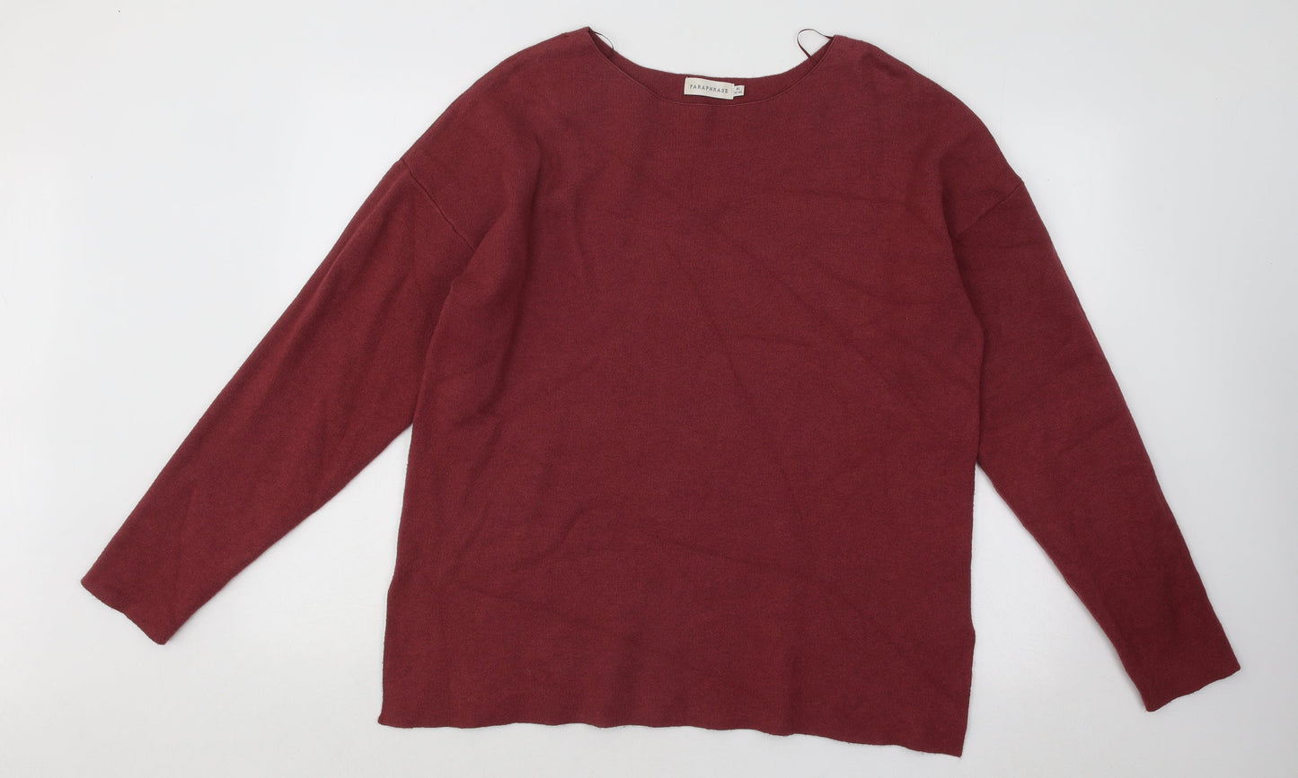 Womens UK Size 16 Paraphrase Pink Pullover Jumper