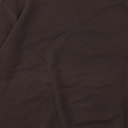 WOODVILLE Mens Brown V-Neck Acrylic Pullover Jumper Size L