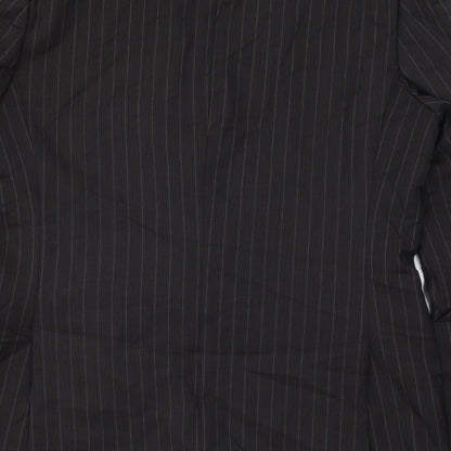 Studio Mens Brown Striped Polyester Jacket Suit Jacket Size 40
