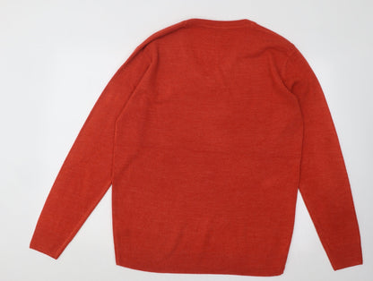 Womens UK Size L Easy Orange Pullover Jumper