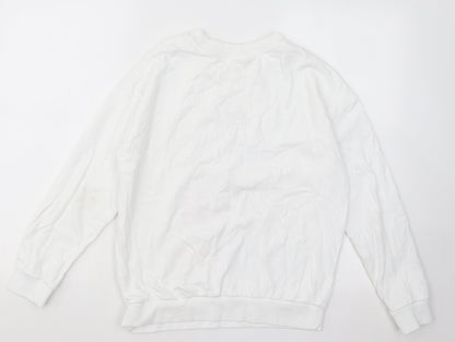 George Womens White Cotton Pullover Sweatshirt Size 8 Pullover - Mickey Mouse