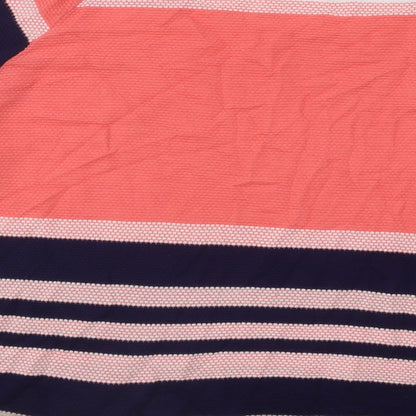 Marks and Spencer Womens Multicoloured Round Neck Striped Cotton Pullover Jumper Size 16