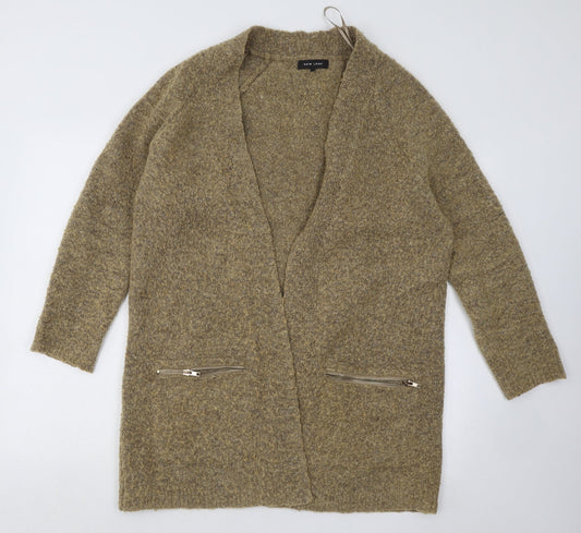 Womens UK Size S New Look Yellow Cardigan Jumper
