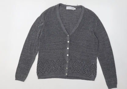 Womens UK Size 14 Compliments Grey Cardigan Jumper