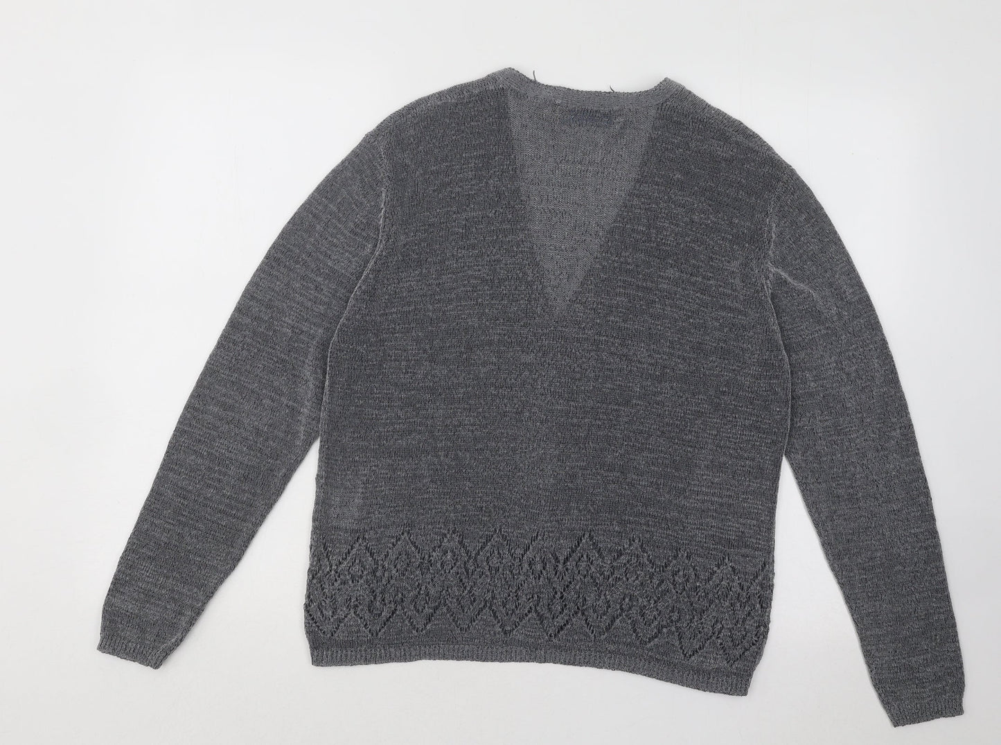 Womens UK Size 14 Compliments Grey Cardigan Jumper