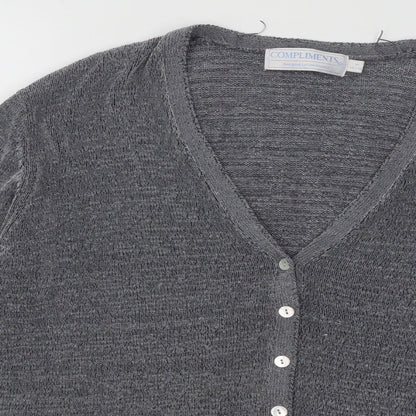 Womens UK Size 14 Compliments Grey Cardigan Jumper