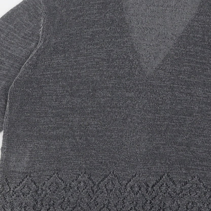 Womens UK Size 14 Compliments Grey Cardigan Jumper
