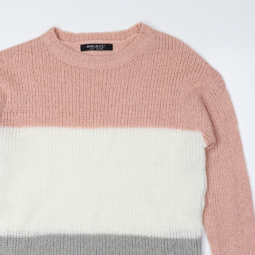Womens UK Size 6 Select Multicoloured Pullover Jumper