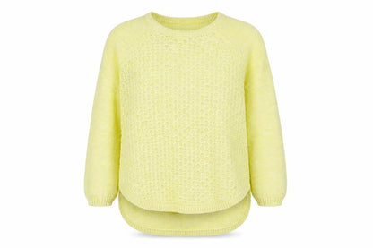 Womens UK Size S Papaya Yellow Pullover Jumper