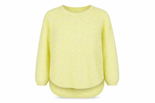 Womens UK Size S Papaya Yellow Pullover Jumper