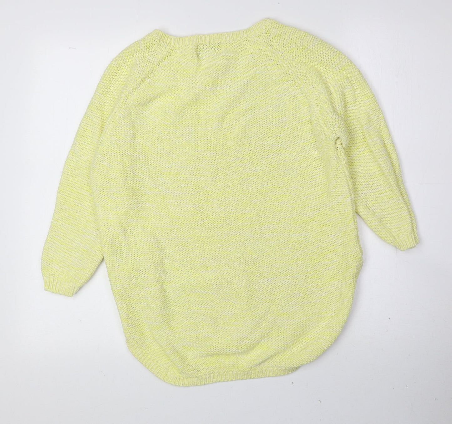 Womens UK Size S Papaya Yellow Pullover Jumper