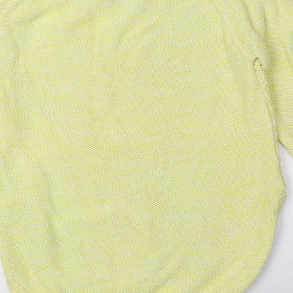 Womens UK Size S Papaya Yellow Pullover Jumper