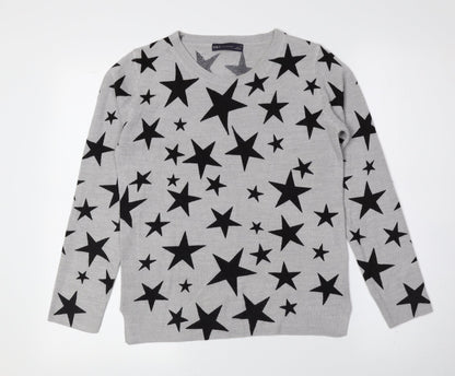Womens UK Size 8 Marks and Spencer Grey Pullover Jumper