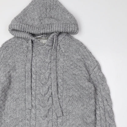 Heritage Mens Grey Crew Neck Acrylic Pullover Jumper Size S