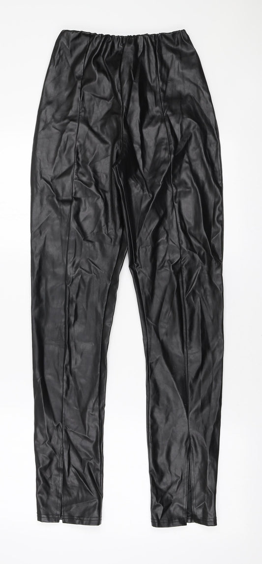 Womens UK Size 6 PRETTYLITTLETHING Regular Fit  Black Trousers