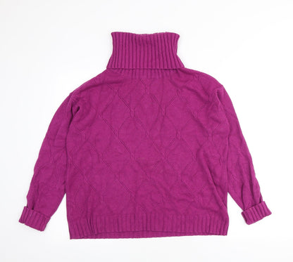 Womens UK Size S Preworn Purple Pullover Jumper
